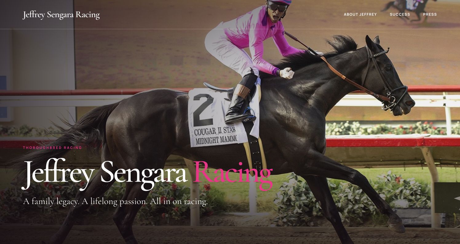 Jeffrey Sengara Racing trainer website